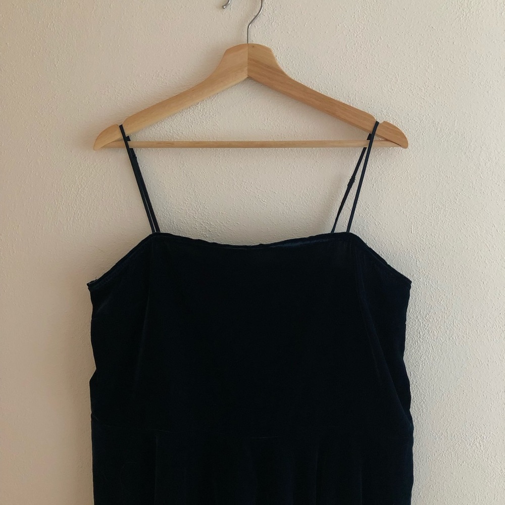 Free People Turquoise Velvet Peplum tank